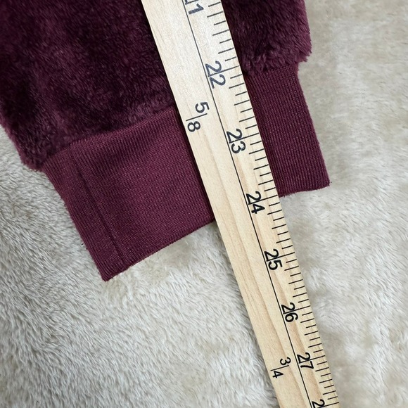 Nickelodeon Reptar Hoodie Womens Size L Purple Plush‎ Fuzzy Lounge Sweatshirt - Picture 7 of 8